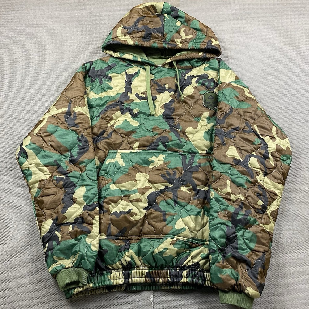 Zero Foxtrot Woobie Pullover Hoodie Mens Large Green DCU Camo Kangaroo Pocket